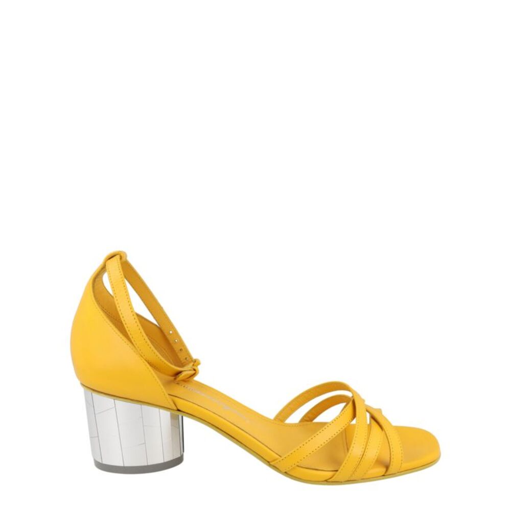 Ferragamo Flor 55 Sandals Yellow Womens - Picture 1 of 6